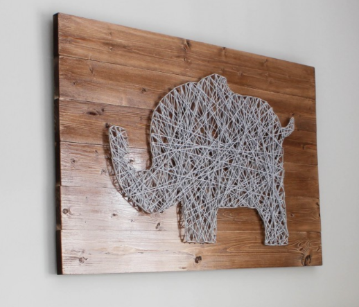 string art elephant