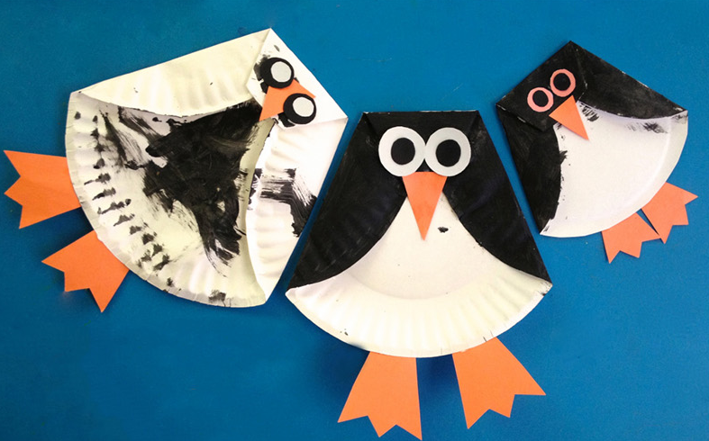 Super cute paper plate penguins that's easy to make