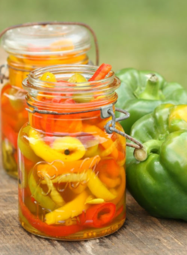 a quick and easy pickled sweet peppers recipe