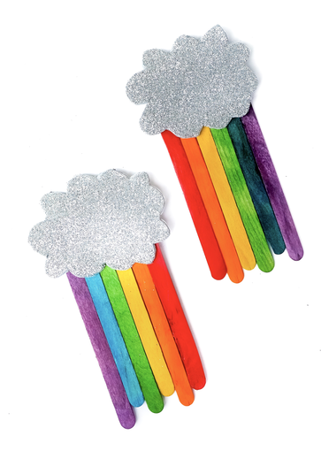An easy to make rainbow popsicle sticks craft for kids