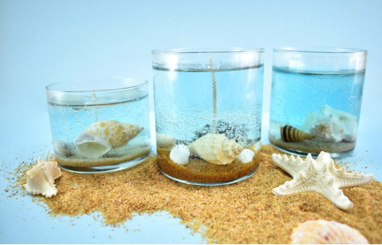 diy underwater seashell candles easy craft project home decor