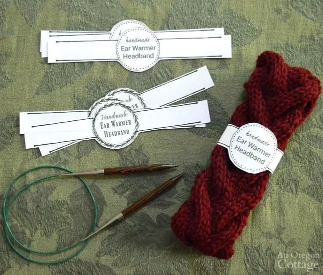 GIFT LABELS FOR EASY KNITTED CABLE HEADBANDS TUTORIAL AND FREE PRINTABLE