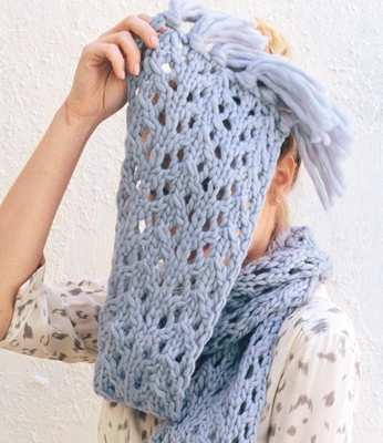 Lace Knitting Pattern for Beginners Simple but Beautiful Chunky Scarf