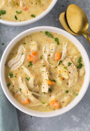 creamy and tasty chicken pot pie soup