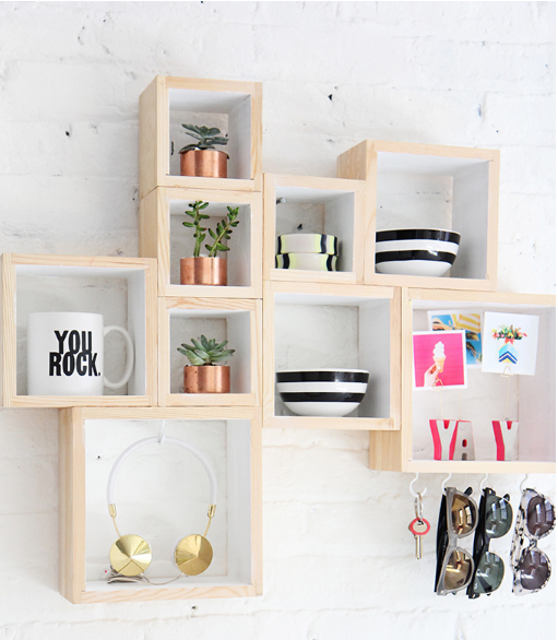 DIY Adorable Out-The-Door Box Storage To Save Space