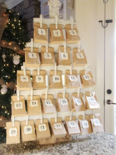 wood advent calendar with free printables holiday craft
