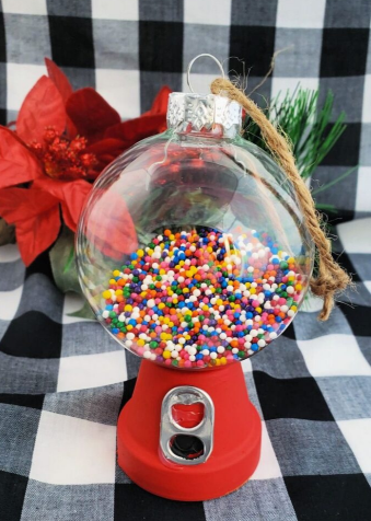 DIY Gumball Machine Ornament Cute and Adorable Christmas Decor