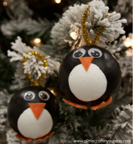 DIY PENGUIN ORNAMENTS  fun Christmas craft for kids