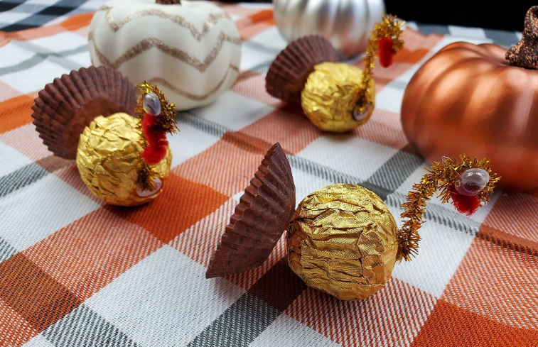 ferrero rocher turkey treats thanksgiving chocolate 