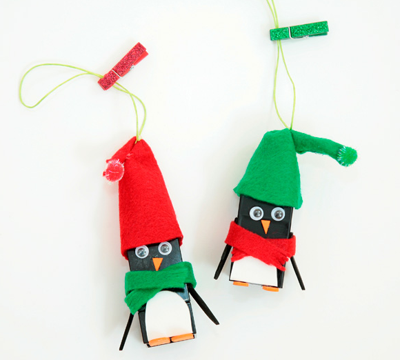LEGO penguin ornaments Easy Fun DIY Christmas Decor