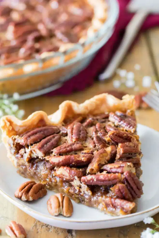 a fall classic pecan pie recipe for thanksgiving holiday dinner
