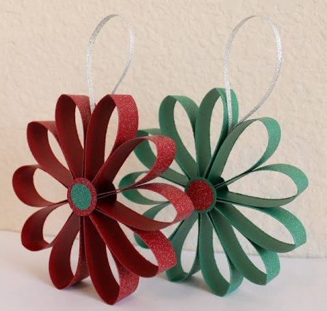 Simple and Easy DIY SCRAPBOOK PAPER FLOWER ORNAMENTS For Kids