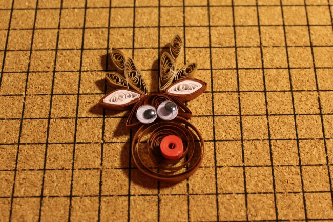 DY Paper Quilled Rudolph Reindeer Ornament