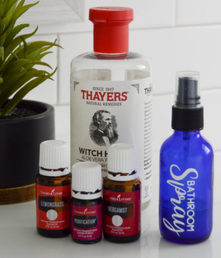 DIY BATHROOM SPRAY with essential oils an alternative to air freshener