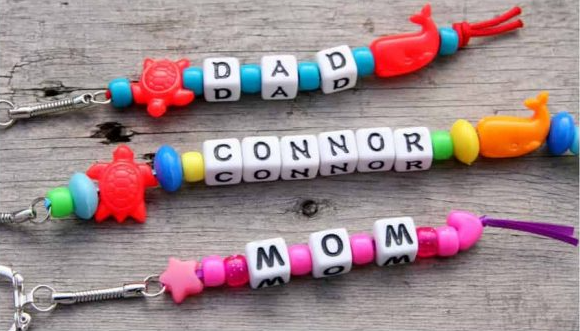 Personalized beaded keychains handmade accessory crafts
