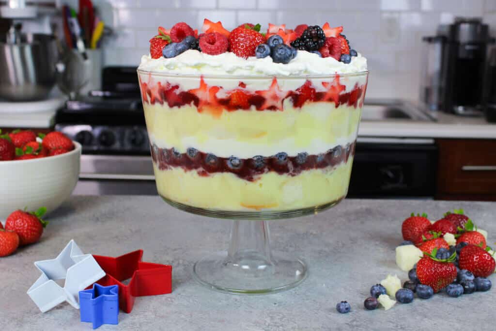 Mixed berries trifle