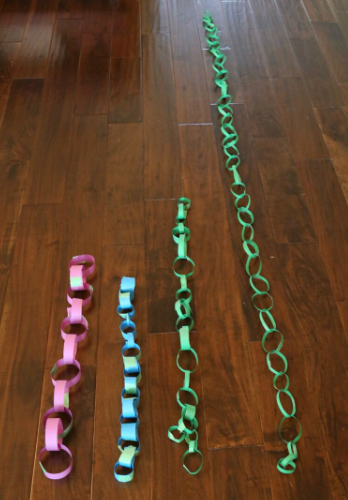 Different length of paper chain
