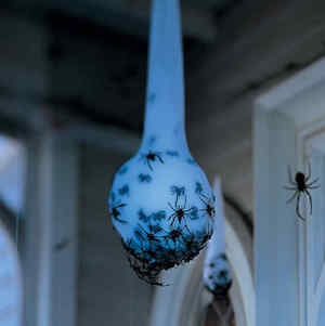 Easy to Make and Cheap CREEPY SPIDER EGG SAC Halloween Decoration