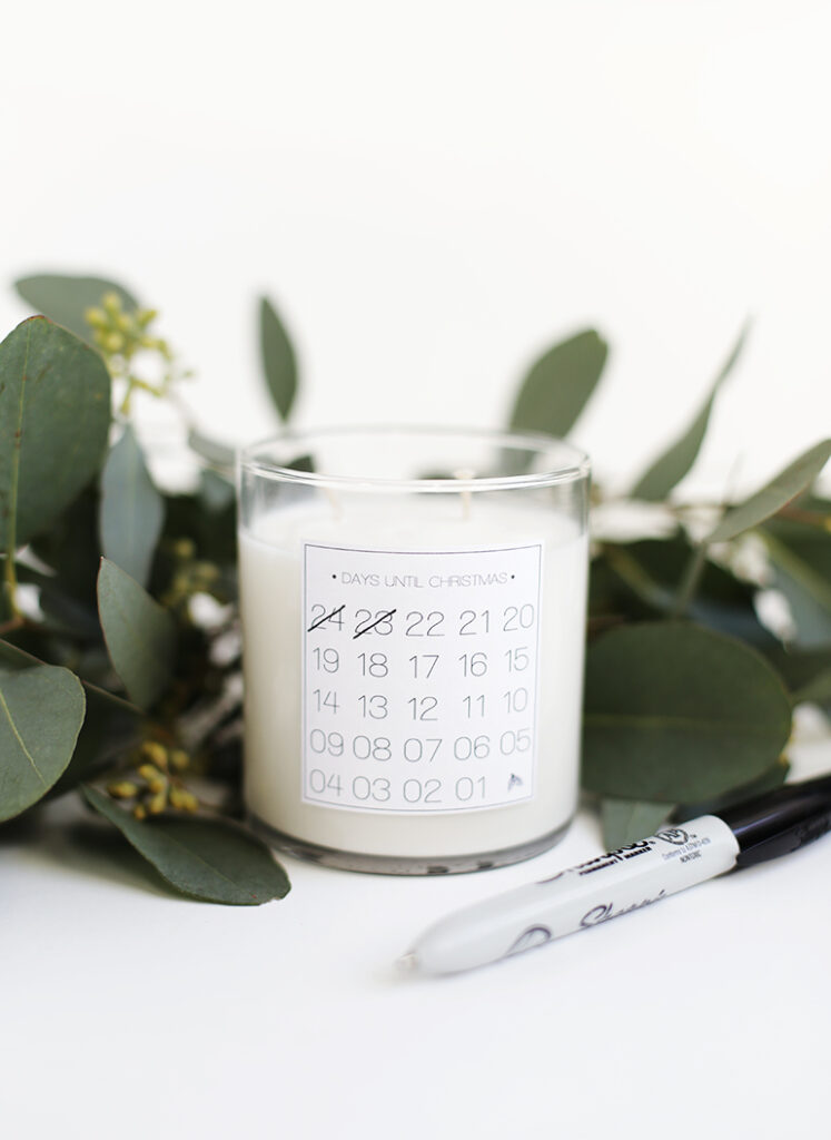 DIY CHRISTMAS COUNTDOWN CANDLE easy and simple craft