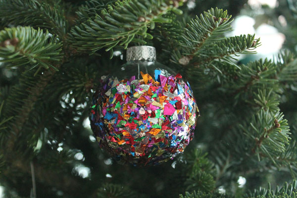 Confetti Christmas ornament