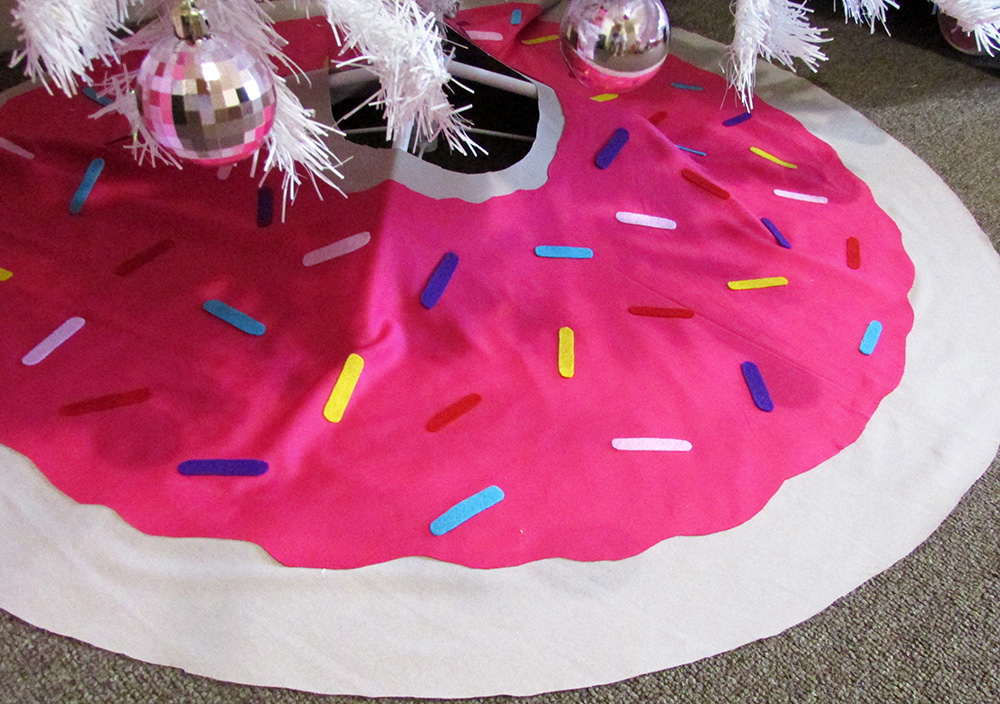 Donut designed Christmas tree skirt
