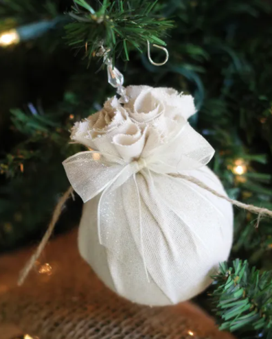 Fabric balls Christmas ornaments