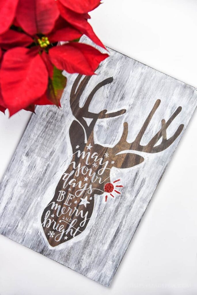 DIY HAND LETTERED RUDOLPH CRAFT 