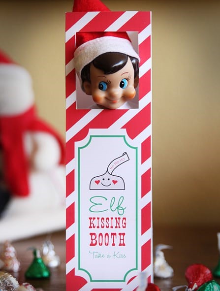 elf on the shelf kissing booth