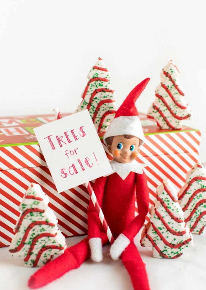 elf on the shelf is selling trees