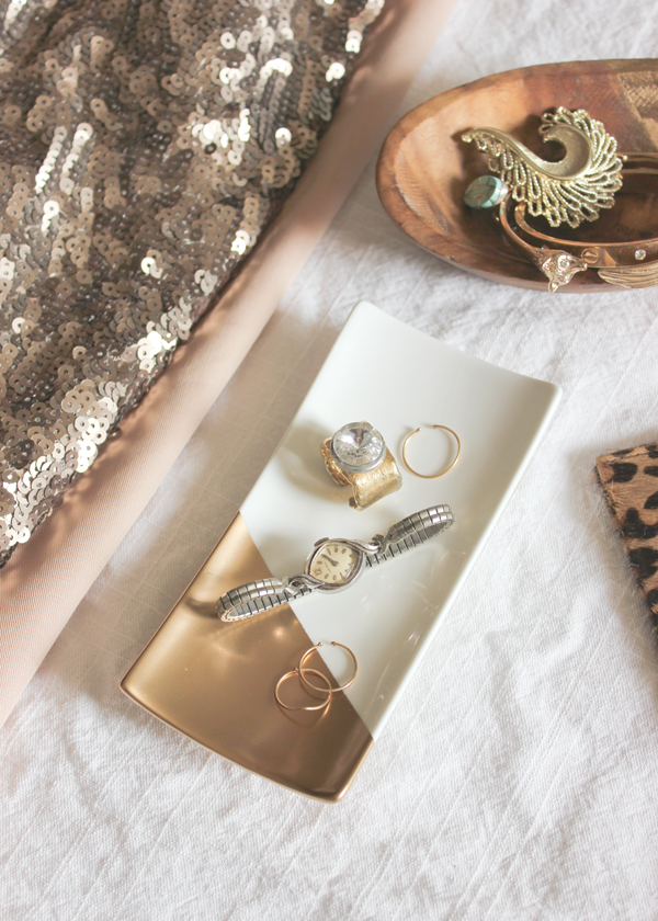 GOLD DIPPED JEWELRY TRAYS 5 DAYS OF DIY GIFTS