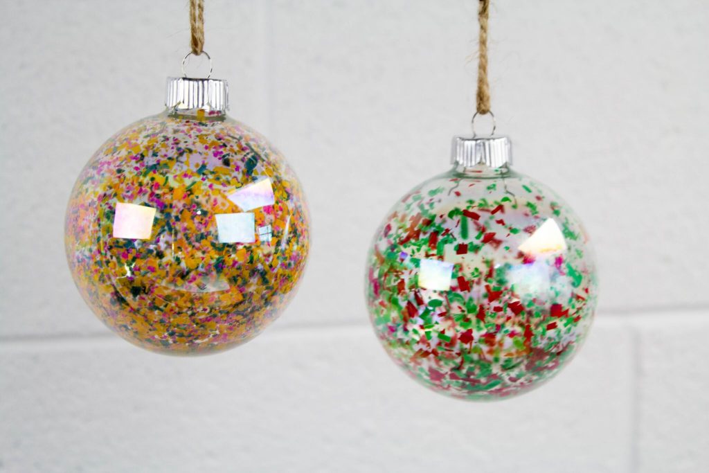 Melted crayons Christmas ornaments