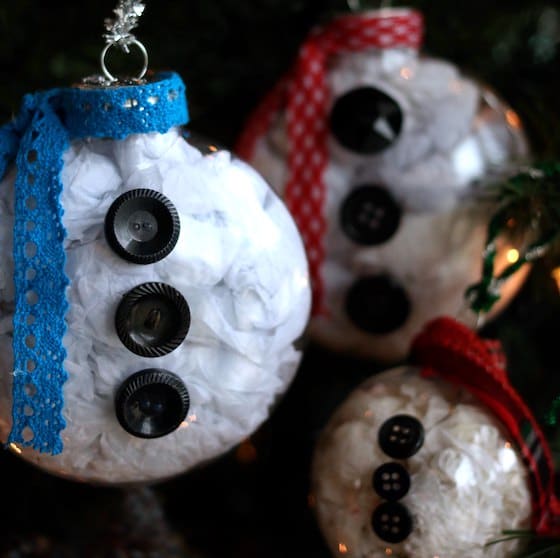 snowman belly Christmas ornaments