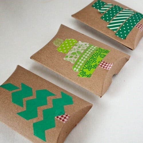 Washi Tape Christmas Tree Gift Card Gift Box