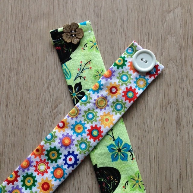 Fabric scrap bookmarks perfect for kids gift