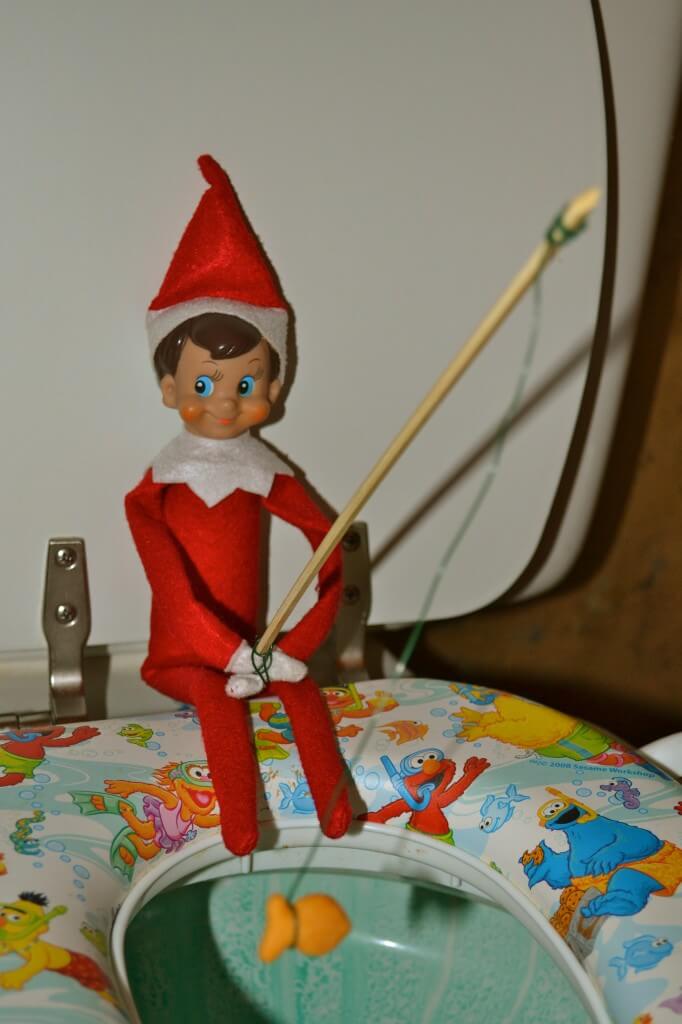 Elf on a Shelf Goes Fishing 