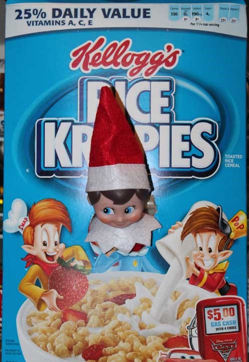 Elf on the Shelf - Rice Krispies Box