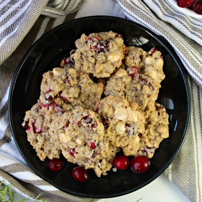 WHITE CHOCOLATE OATMEAL CRANBERRY COOKIES SIMPLE HOLIDAY RECIPE