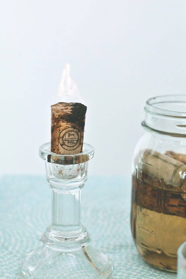 awesome wine cork candle