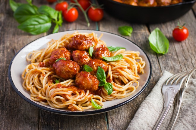 Chicken Parmesan Meatballs and Spaghetti for the family and guests 