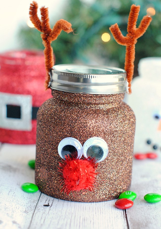 Christmas Treat Cute Mason Jar Crafts for Kids