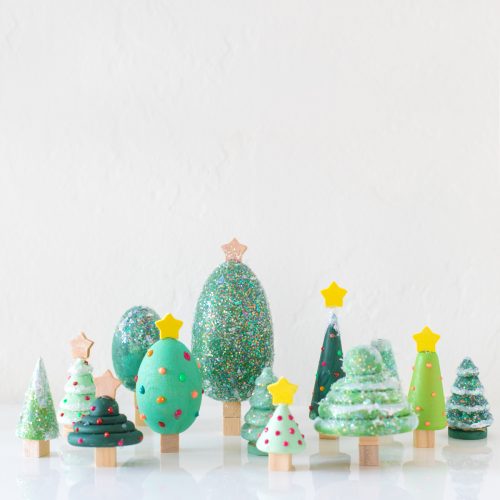 CUTE and COLORFUL DIY WOODEN CHRISTMAS TREE FOREST 
