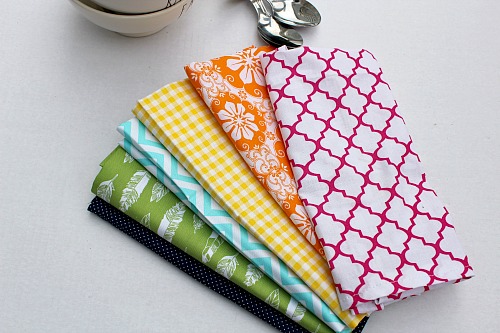 Homemade Cloth Napkins easy customizable sewing project