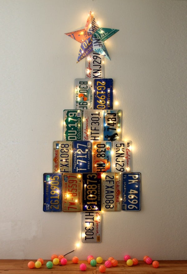 How To Make Christmas Tree from License Plates