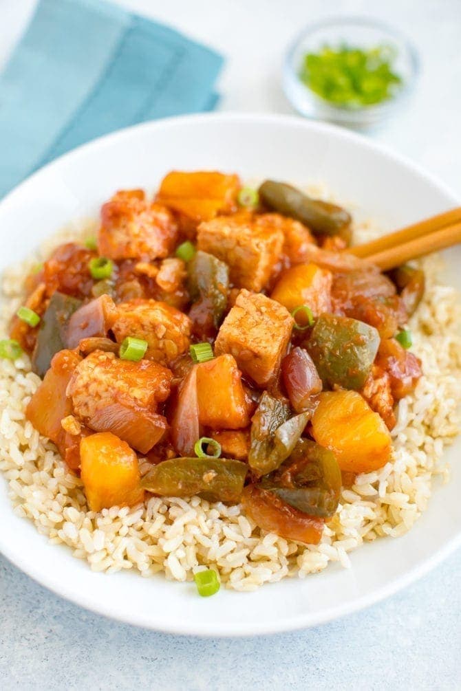 Slow Cooker Vegan Sweet and Sour Tempeh Delicious And Easy To Cook Meal