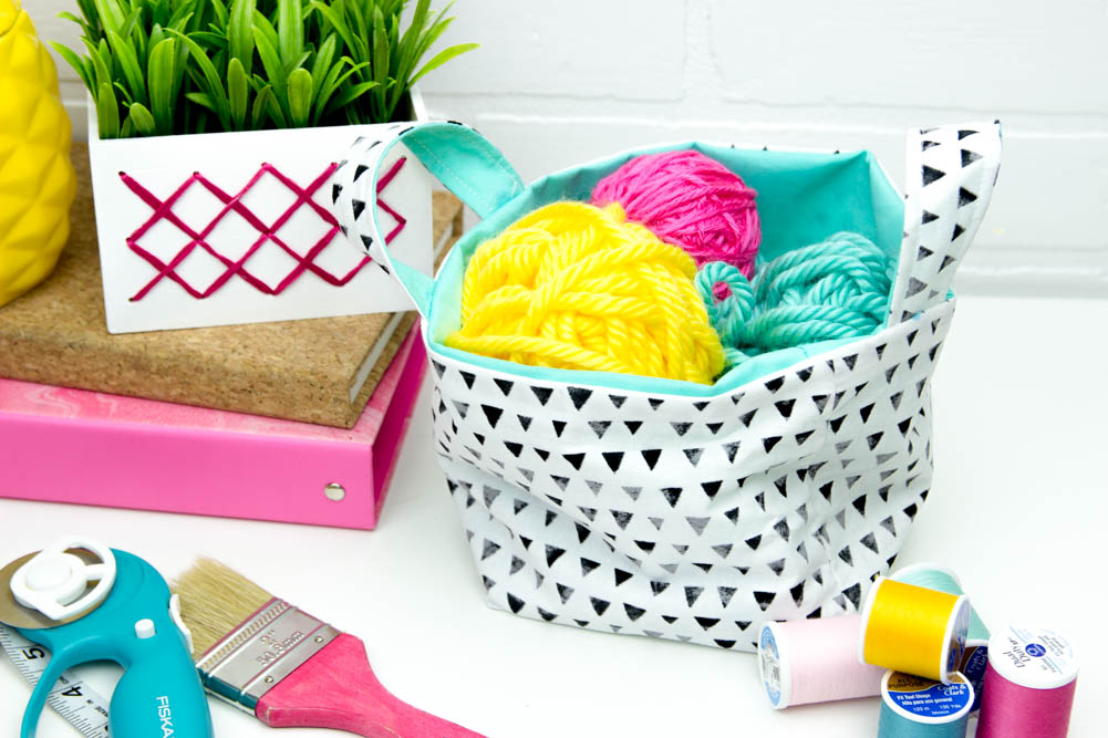 Cricut Small Basket Sewing Project Fun Easy Fabric Craft