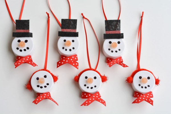 Tea Light Snowman Ornaments for Christmas