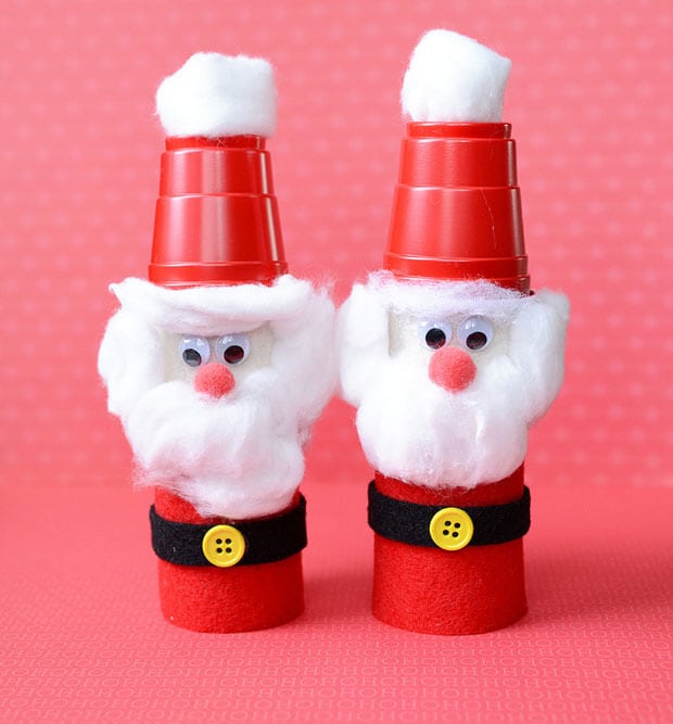 Toilet Paper Roll Santas Cute Christmas Craft For Kids