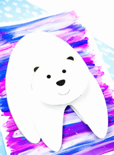 3D winter polar bear craft