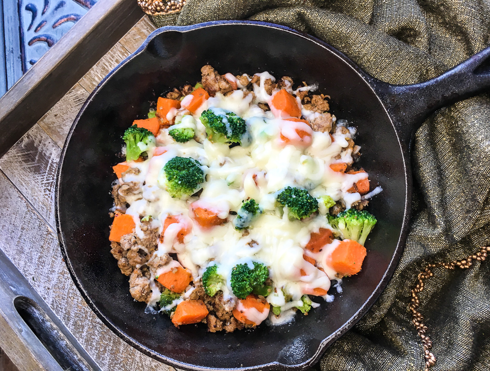 5-Ingredient Turkey and Sweet Potato Skillet quick and easy and nutritious recipe