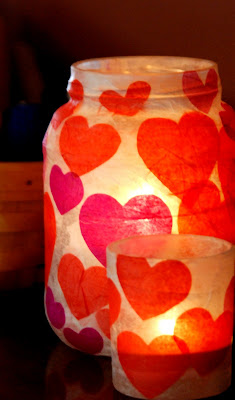 Valentines Day Votives Made From Recycled Glass